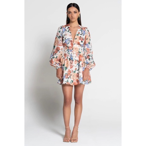 NWT! SOFIA CAPRI LONG SLEEVE MINI DRESS - Botanical - Picture 5 of 5